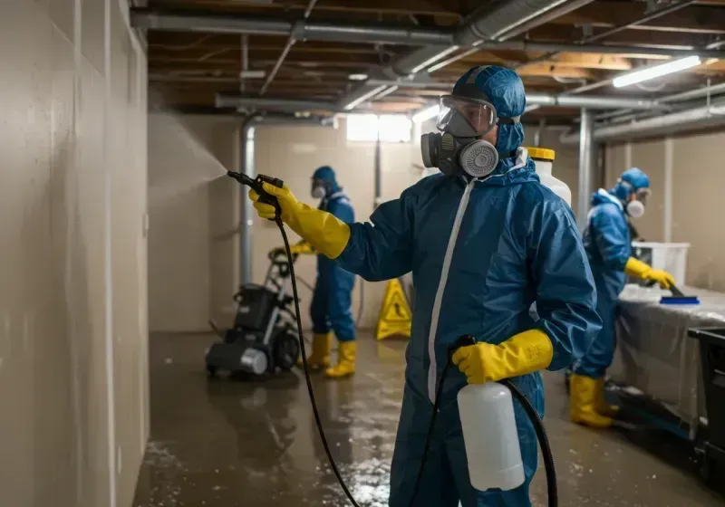 Basement Sanitization and Antimicrobial Treatment process in Wilson, NY